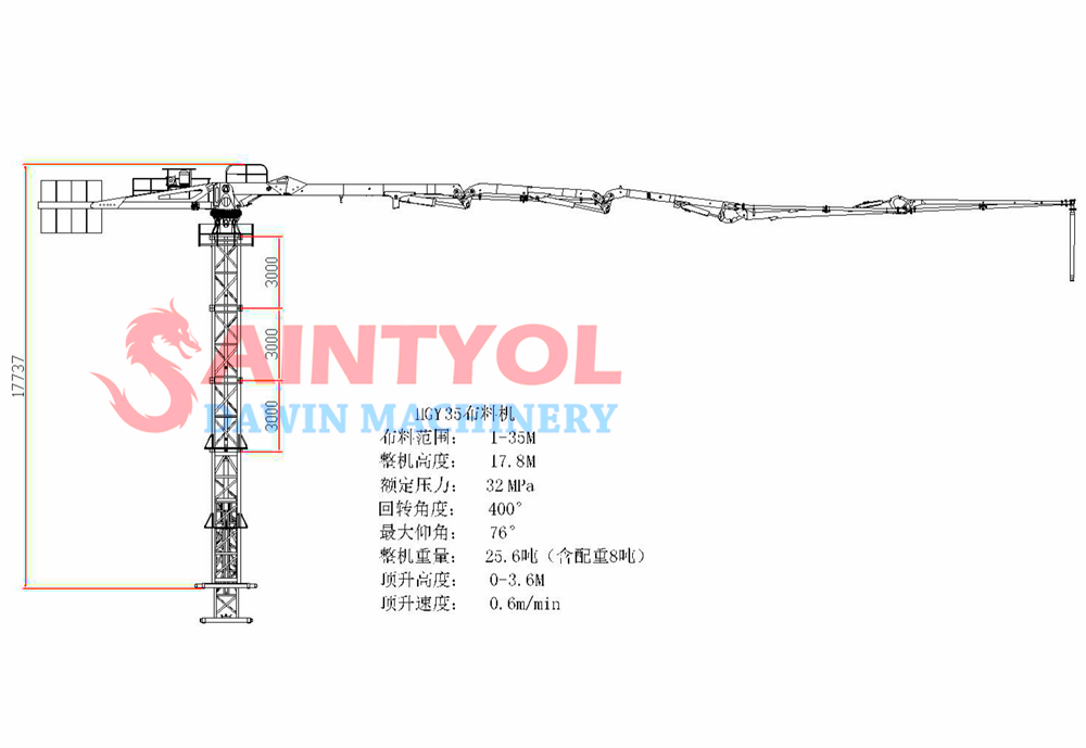 How to be lifted / jacked-up to the tower hydraulic self-climbing concrete placing booms ?