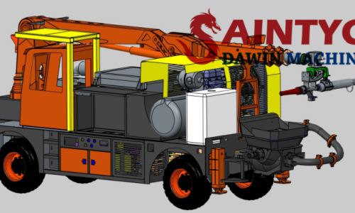 Saintyol DAWIN Wet concrete spraying equipment shotcrete machine application