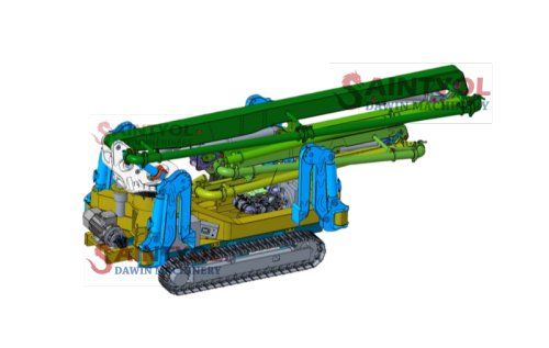 18m "M" shape 4 Sections Crawler Self-walking Mobile Spider Concrete Placing Boom