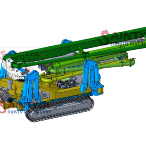 18m "M" shape 4 Sections Crawler Self-walking Mobile Spider Concrete Placing Boom