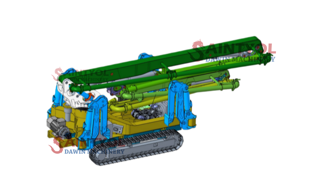 17m mobile hydraulic spider concrete placing boom