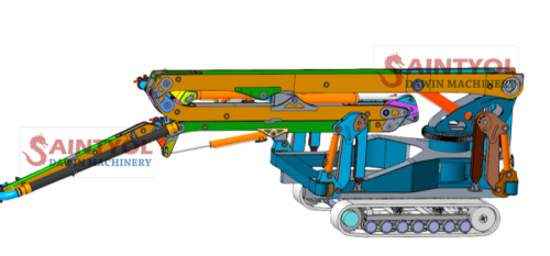 18m "M" shape 4 Sections Crawler Self-walking Mobile Spider Concrete Placing Boom