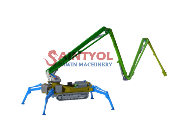 17m mobile hydraulic spider concrete placing boom