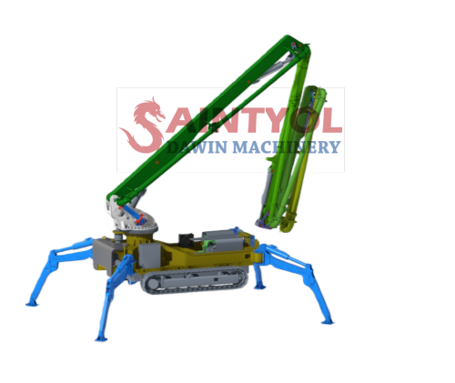 18m "M" shape 4 Sections Crawler Self-walking Mobile Spider Concrete Placing Boom