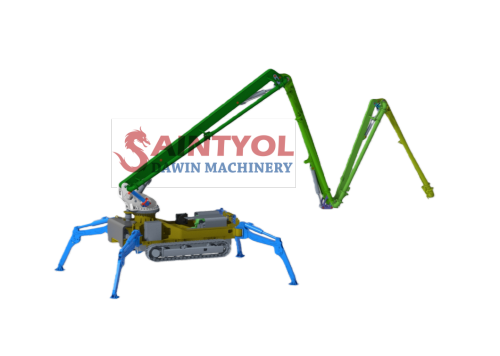 18m "M" shape 4 Sections Crawler Self-walking Mobile Spider Concrete Placing Boom