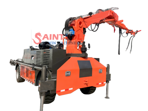 QZHP-3016B Full diesel power mobile wet concrete spraying vehicle shotcrete robot