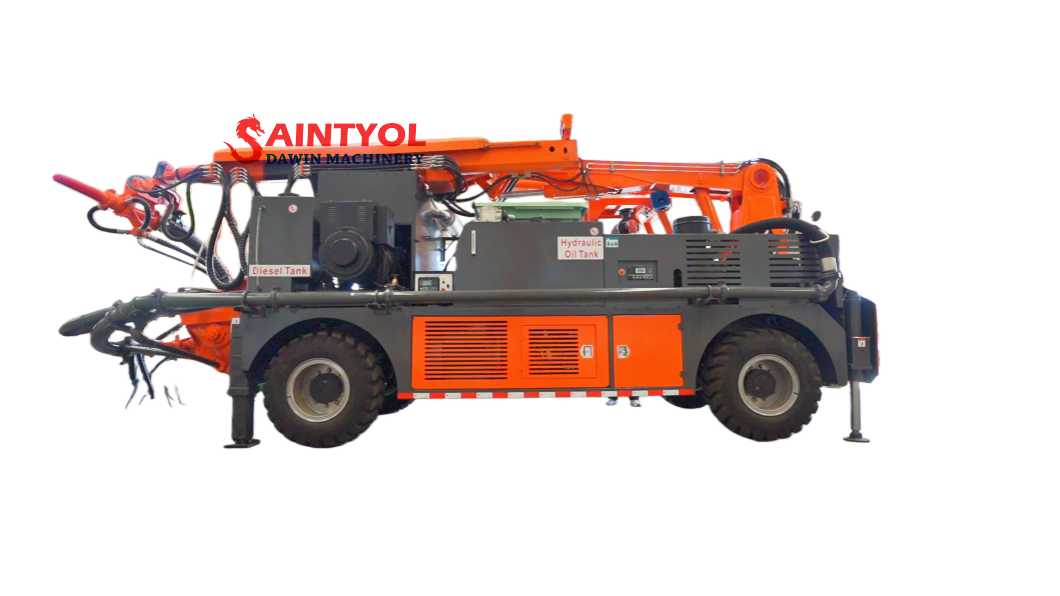 wet concrete spraying machine robot shotcrete pump truck