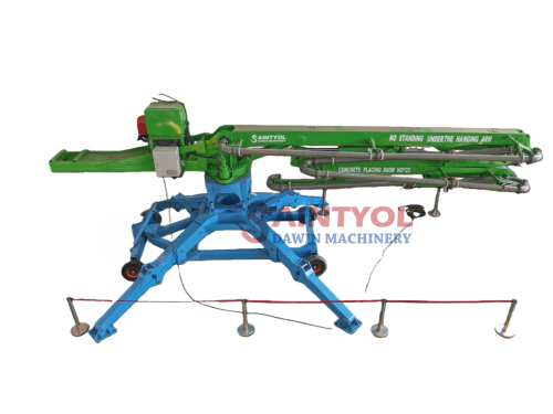 23m 4 sections Trailer Mobile Spider Concrete Placing Boom "M" Folding