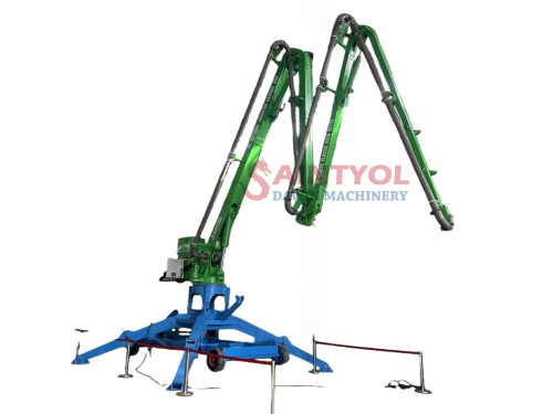 23m 4 sections Trailer Mobile Spider Concrete Placing Boom "M" Folding