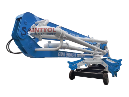 15m 3 Sections Trailer Mobile Spider Hydraulic Concrete Placing Boom