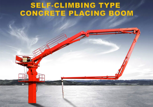 35m 5 Sections Tower Hydraulic Jack-Up Concrete Placing Boom, Self Climbing Concrete Placing Boom