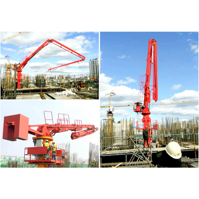 35m 5 Sections Tower Hydraulic Jack-Up Concrete Placing Boom, Self Climbing Concrete Placing Boom