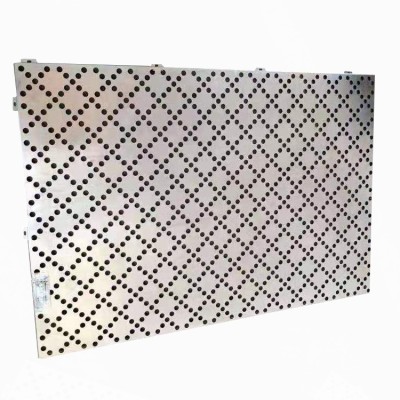 Aluminum fluorocarbon veneer with protective round hole for apartment curtain wall
