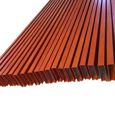 Brown color Aluminum rectangular tube for ceiling