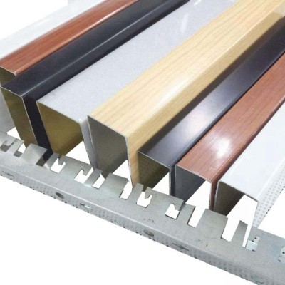 Wholesale Aluminum alloy outer wall Indoor strip ceiling aluminum square pass