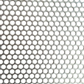 Perforated  metal sheet with different hole patterns