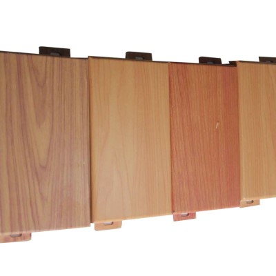 China aluminum Imitation wood grain exterior curtain wall panels