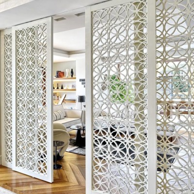 Movable aluminium partition wall with various patterns