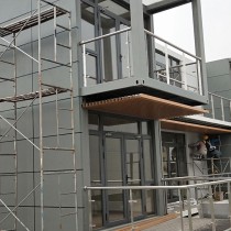 Durable customized aluminum cladding panels/PVDF coating aluminum facade  for container decoration