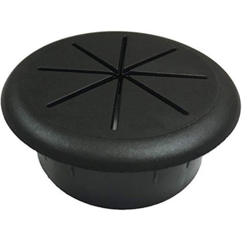 Black Plastic Desk Grommet Hole Cover Table Cable Tidy Wire PC Computer