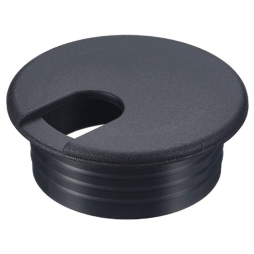 Black Plastic Desk Grommet Hole Cover Table Cable Tidy Wire PC Computer