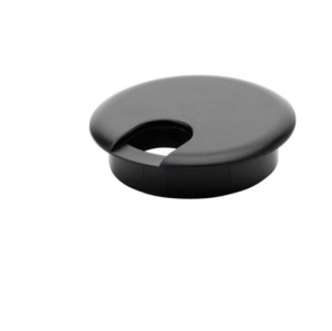 Black Plastic Desk Grommet Hole Cover Table Cable Tidy Wire PC Computer