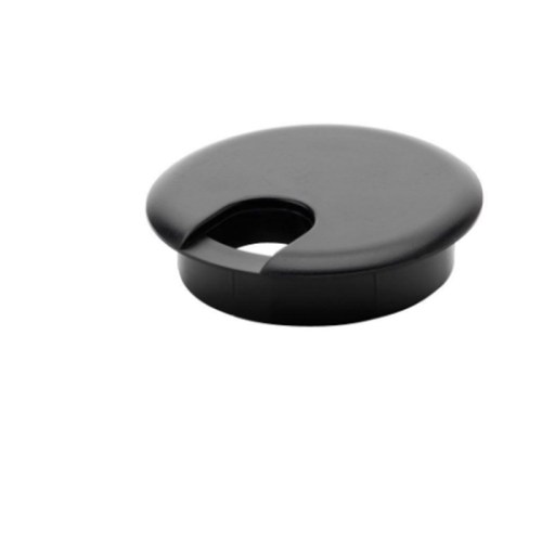 Black Plastic Desk Grommet Hole Cover Table Cable Tidy Wire PC Computer