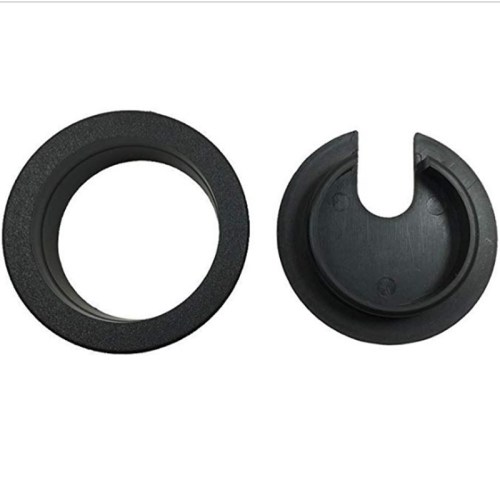 Black Plastic Desk Grommet Hole Cover Table Cable Tidy Wire PC Computer