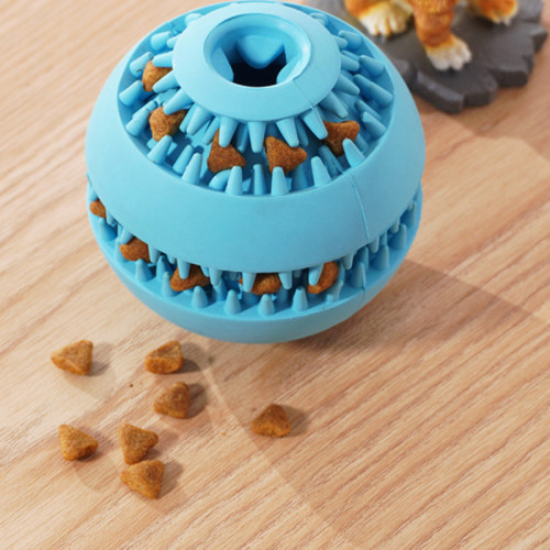Dog Toy Rubber Ball for Puppy Pet Chew Dental Clean Teeth Healthy