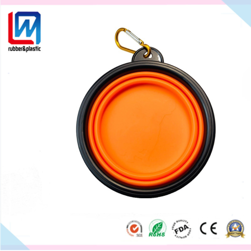 Custom Silicone plastic Folding Pet Bowl for Pet Cat Dog