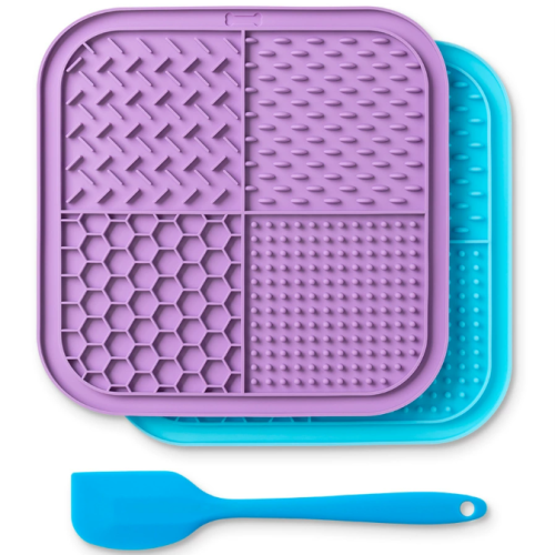 Customized Rubber Pet licking bowl pet feeding utensils meal mat suction cup dog slow feeding silicone mat