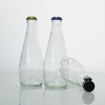 transparent 290ml big belly glass bottle for juice and water Xuzhou to Vietnam