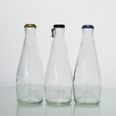 transparent 290ml big belly glass bottle for juice and water Xuzhou to Vietnam