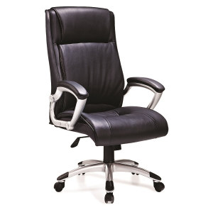Silla de oficina de cuero negro |mejor silla de oficina en casa para largas horas proveedor en China