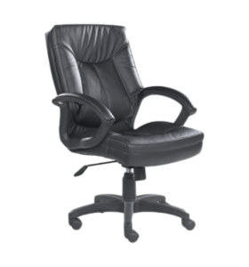 Silla ejecutiva de oficina de cuero PU de respaldo medio Y&F (HF-366-1)