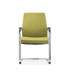 Y&F tela de malla verde oficina de recepción y silla de invitados, estructura de Metal