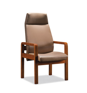 Réception de bureau et chaise d'invité en cuir à dossier haut Y&F (YF-1828A)