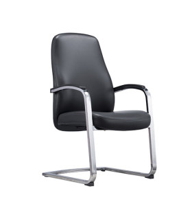 Silla de recepción y silla de invitados de cuero con respaldo medio Y&F con marco de metal (YF-1623)