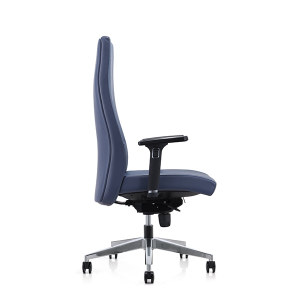 Y & F Большой и высокий кожаный офисный стул для руководителя с хромированными подлокотниками по высоте (YF-822-0891)