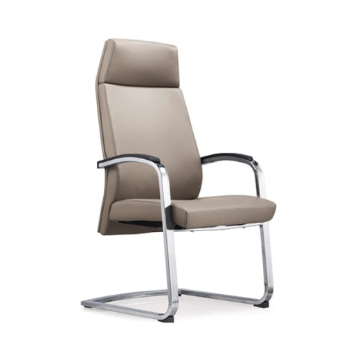 Leather Office Guest Chair | High Back Waiting Room Chair With Armrest Wholesale