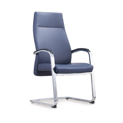 Y & F Офисный стул для гостей с высокой спинкой из кожи и хромированной рамой (YF-1820)
