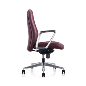Y & F PU кожаный офисный стул для руководителя с подлокотником и основанием из алюминиевого сплава (YF-623-135)