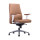Chaise exécutive de bureau en cuir PU à dossier moyen Y&F avec accoudoirs en bois (YF-622-021)