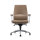 Chaise exécutive de bureau en cuir PU à dossier moyen Y&F avec accoudoirs en bois (YF-622-021)