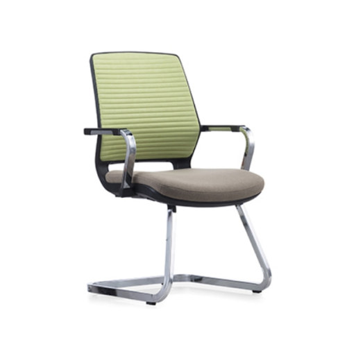 Middle Back Mesh Office Conference Chair Without Casters With Chrome Frame Supplier