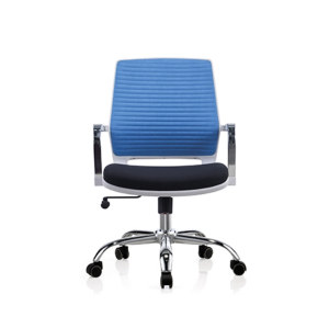 Офисное рабочее кресло Y & F с низкой спинкой, хромированным подлокотником и алюминиевым основанием (YF-6622W)