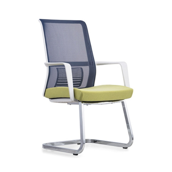 Y&F ミドルバックメッシュオフィス会議椅子、PP バックフレームとアームレスト、メタルベースフレーム (YF-16628W)