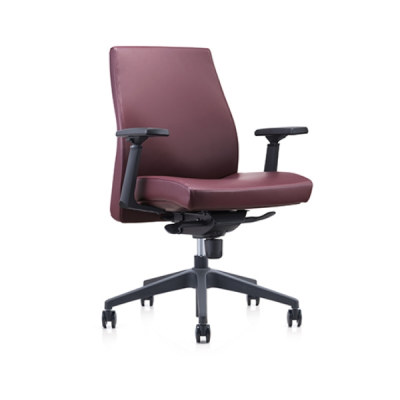 Y&F Mid-back PU/Leather Task Chair with plastic height adjustable armrest, plastic base(YF-620-02)