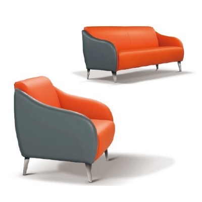 Y&F PU / canapé de bureau en cuir avec pieds en acier inoxydable, design de mode et assise confortable (SF-935)
