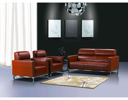 Y & F PU / кожаный офисный диван с основанием и рамой из нержавеющей стали (SF-145KD)
